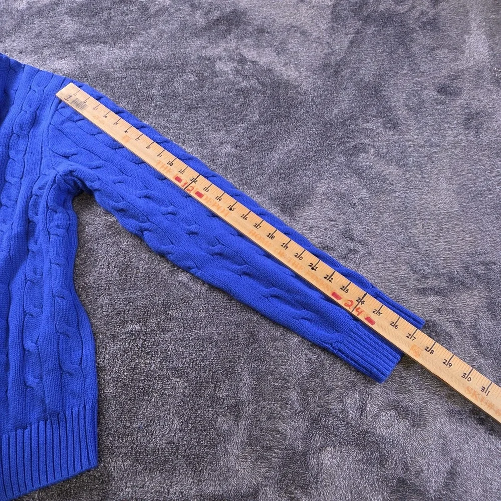 Polo Ralph Lauren Cable Knit Iconic USA Flag Sweater Mens XXL Blue Patriotic
